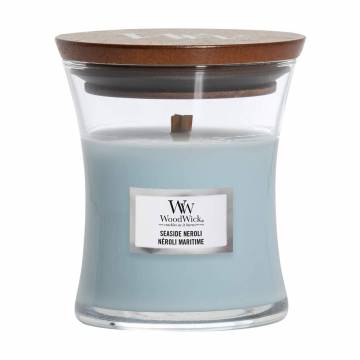 Ароматическая свеча в стакане WoodWick Hourglass Candle Mini Seaside Neroli, 85 г Ароматическая свеча в стакане WoodWick Hourglass Candle Mini Seaside Neroli, 85 г