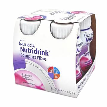 Специальное энтеральное питание Nutricia Nutridrink Compact Fibre с пищевыми волокнами со вкусом клубники, с 3 лет, 4*125 мл Специальное энтеральное питание Nutricia Nutridrink Compact Fibre с пищевыми волокнами со вкусом клубники, с 3 лет, 4*125 мл