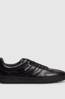 Черные кожаные кроссовки Retro Crest