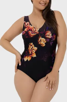 Женский темно-коричневый купальник с узором Коричневый 40D MARC&ANDRE L2501-P-491