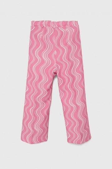 Детские брюки Pinko Up цвет розовый с узором Детские брюки Pinko Up цвет розовый с узором