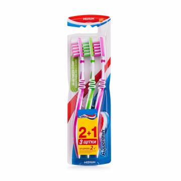 Зубная щетка Aquafresh In-between Clean средней жесткости, 3 шт Зубная щетка Aquafresh In-between Clean средней жесткости, 3 шт