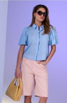 Джинсові шорти jorts середньої талії - рожевий