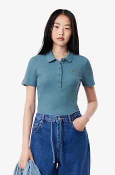 Женское голубое поло L.12.D Голубой 38 Lacoste DF5377HD9