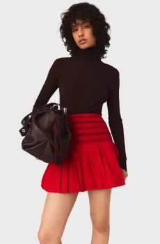 Женский темно-коричневый шерстяной гольф Коричневый 38 MAJE MFPPU00823_brownFW25