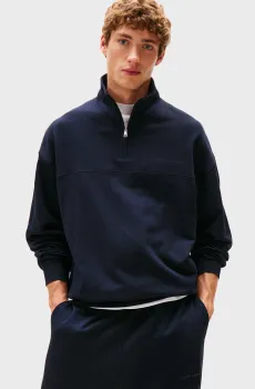 Мужская темно-синяя кофта HALF ZIP Синий M Tommy Hilfiger UM0UM03626