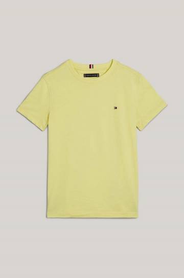Детская хлопковая футболка Tommy Hilfiger цвет жёлтый с принтом Детская хлопковая футболка Tommy Hilfiger цвет жёлтый с принтом