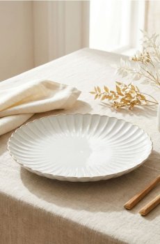 Однотонна тарілка - білий