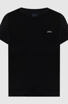 Черная футболка с нашивкой логотипа