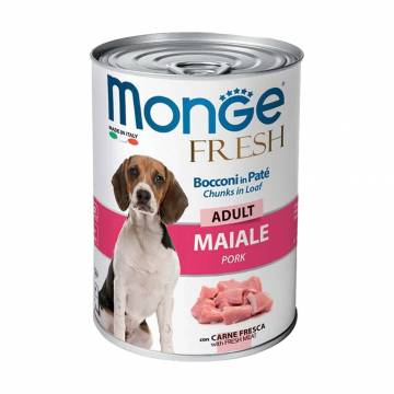 Влажный корм для собак Monge Fresh Adult со вкусом свинины, 400 г Влажный корм для собак Monge Fresh Adult со вкусом свинины, 400 г