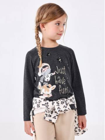 Mayoral Блузка 4.015 Сірий Regular Fit Mayoral Блузка 4.015 Сірий Regular Fit