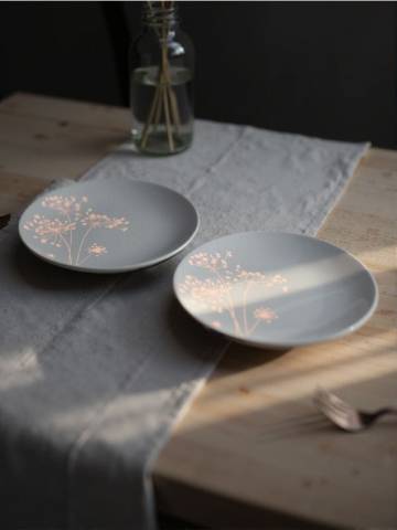 Тарілки, 2 шт. - сірий