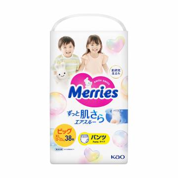 Подгузники-трусики Merries размер XL (12-22 кг), 38 шт Подгузники-трусики Merries размер XL (12-22 кг), 38 шт