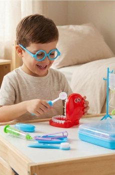 Стоматологічний набір у валізці - light blue