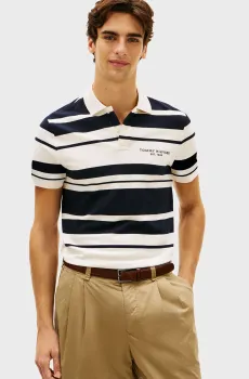 Мужское поло в полоску MULTI Разноцветный XXL Tommy Hilfiger MW0MW42765