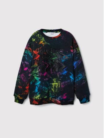 Desigual Світшот Vesubio 22WBSK07 Чорний Regular Fit Desigual Світшот Vesubio 22WBSK07 Чорний Regular Fit