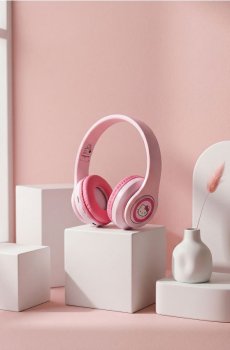 Бездротові накладні навушники Hello Kitty - рожевий