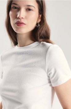 Reserved - Футболка з аплікаціями - білий - 187HT-00X