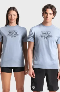 Серая футболка T-SHIRT LOGO COTTON Серый S Arena 005336-555