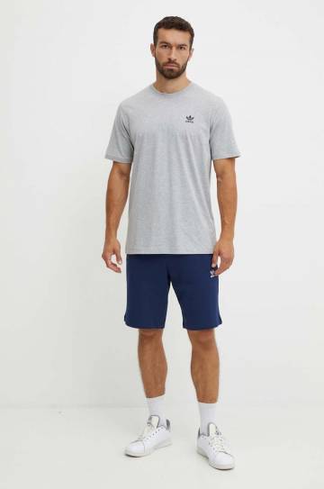 Хлопковые шорты adidas Originals цвет синий IY8521 Хлопковые шорты adidas Originals цвет синий IY8521