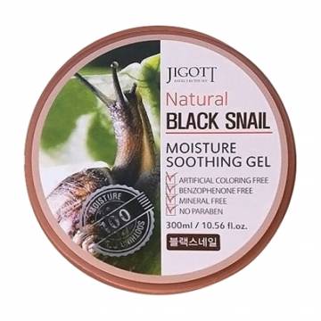 Гель для лица и тела Jigott Natural Black Snail Moisture Soothing Gel с экстрактом муцина черного улитки, 300 мл Гель для лица и тела Jigott Natural Black Snail Moisture Soothing Gel с экстрактом муцина черного улитки, 300 мл