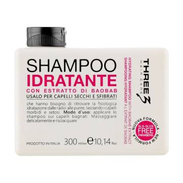 Увлажняющий шампунь для волос Faipa Roma Three Hair Care Hydrating Shampoo с экстрактом баобаба, 300 мл