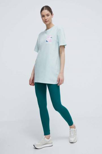 Хлопковая футболка Ellesse женский цвет бирюзовый Хлопковая футболка Ellesse женский цвет бирюзовый