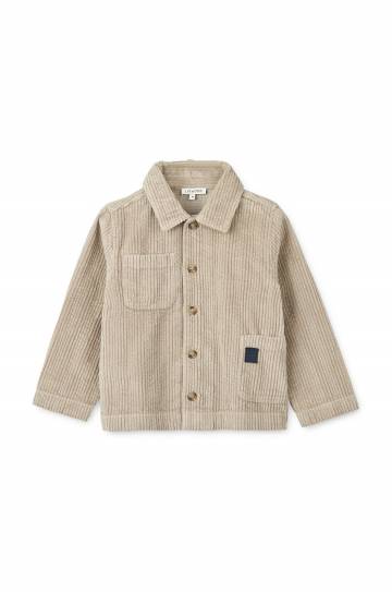 Детская куртка Liewood Paule Corduroy Overshirt цвет бежевый LW19454