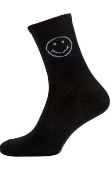 Носки женские Siela RT1322-128 Smile высокие, спортивные, черные, размер 39-42