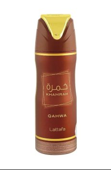 Парфюмированный дезодорант-спрей Lattafa Perfumes Khamrah Qahwa унисекс, 200 мл