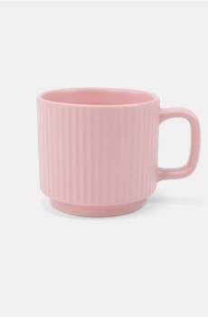 Ребриста кружка - пастельний рожевий