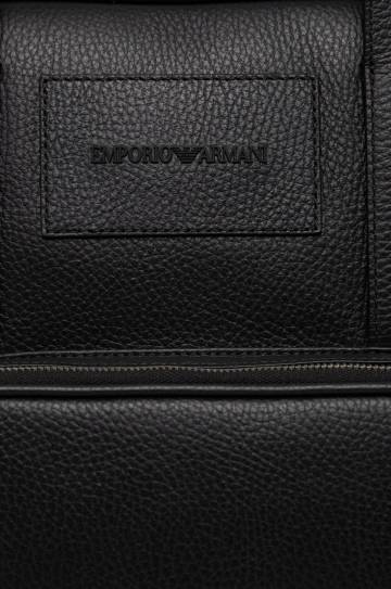 Кожаная сумка Emporio Armani цвет чёрный Кожаная сумка Emporio Armani цвет чёрный
