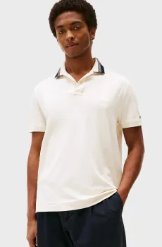 Мужское белое поло INTERLOCK COLLAR Белый M Tommy Hilfiger MW0MW38466