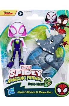 Игровые фигурки Marvel Toys Ghost-Spider & Rhino Dino, от 3 лет, 10.16 см, 2 шт (F9478/G0122)