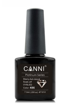 Уценка! Гель-лак жидкая фольга Canni Platinum Series Soak-off UV&LED 486 розовое золото, 7.3 мл