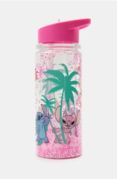 Пляшка для води з ручкою та соломинкою Lilo & Stitch - різнобарвний