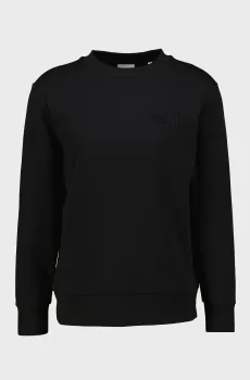 Мужской черный свитшот REG TONAL SHIELD C-NECK Черный L Gant 2067055