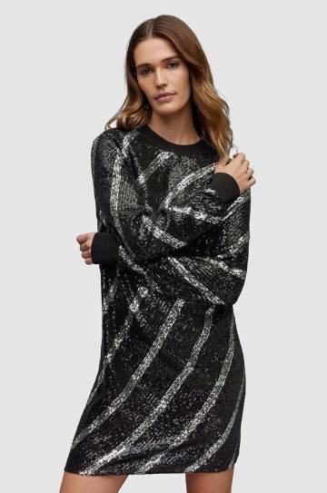Платье AllSaints Juela цвет чёрный mini прямое Платье AllSaints Juela цвет чёрный mini прямое