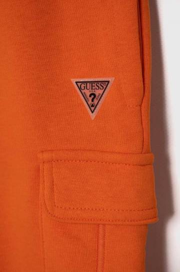Детские шорты Guess цвет оранжевый регулируемая талия Детские шорты Guess цвет оранжевый регулируемая талия