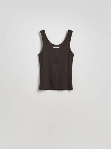 Reserved - LADIES` SINGLET - темно коричневий - 7330B-89X Reserved - LADIES` SINGLET - темно коричневий - 7330B-89X