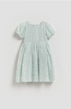 Reserved - Сукня з об’ємними рукавами - блідо-бірюзовий - 352IB-06X