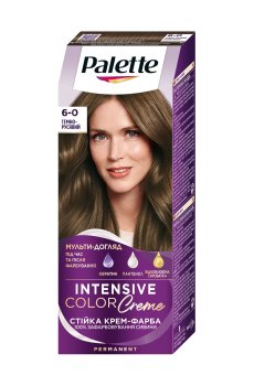 Стойкая крем-краска для волос Palette Интенсивный цвет, 6-0 Темно-русый, 110 мл