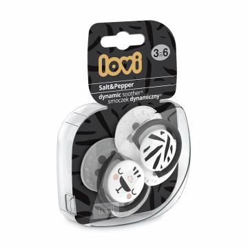 Пустышка LOVI Salt & Pepper силиконовая, динамическая, от 3 до 6 месяцев, 2 шт (22/878) Пустышка LOVI Salt & Pepper силиконовая, динамическая, от 3 до 6 месяцев, 2 шт (22/878)