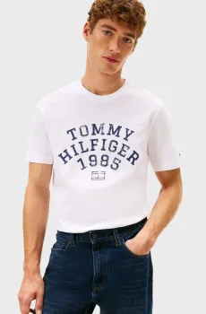Мужская белая футболка HILFIGER ARCH Белый S Tommy Hilfiger MW0MW41470
