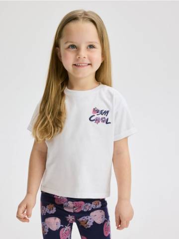 Reserved - Футболка з опуклим принтом - білий - 399EC-00X