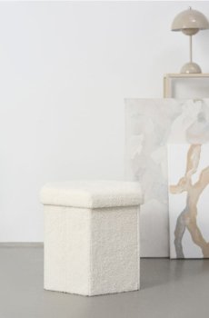 Пуф із функцією зберігання - білий