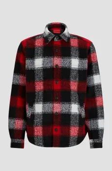 Мужская рубашка-пальто в клетку Разноцветный S HUGO 50502103;693