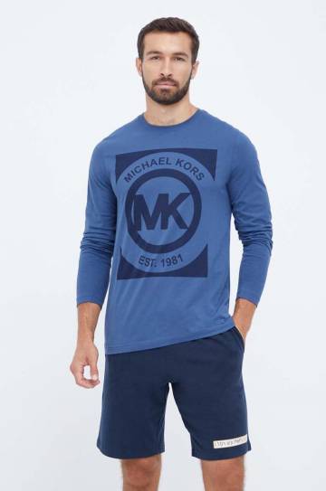 Хлопковый лонгслив лаунж Michael Kors с принтом Хлопковый лонгслив лаунж Michael Kors с принтом