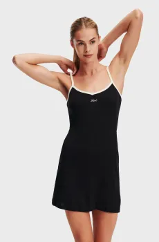 Женская черная ночная рубашка Черный L Karl Lagerfeld 245W2106