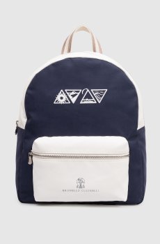 Детский синий рюкзак с принтом